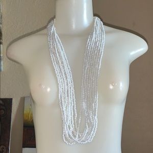 "Eleke White Crystal Handmade Beaded"